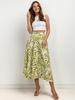 Maxi Skirt T424 Green Pattern