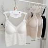 Seamless Lace Back Camisole with Chest Pads: Anti-Sag Spring/Autumn Vest for Small Busts