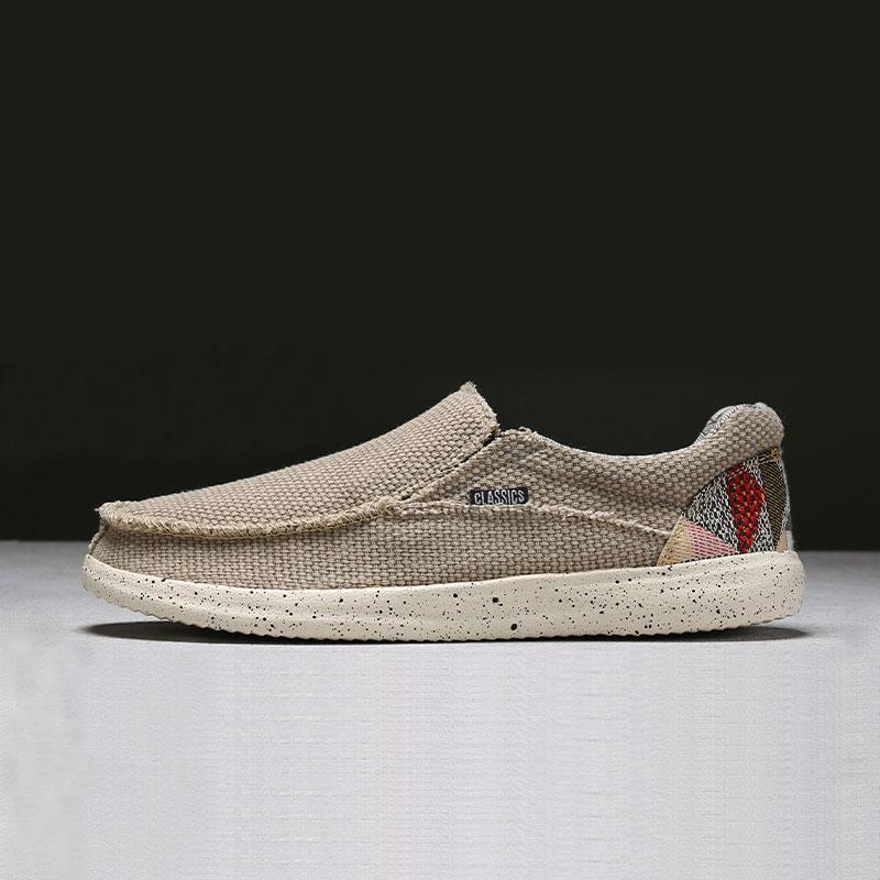 

Мужские парусиновые слипоны Hombre Осенние лоферы Повседневные мокасины Homme Дышащие Удобные 39 хаки