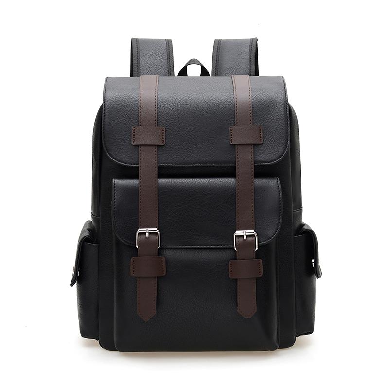 Herren Leder Schulterrucksack - Wasserdichte Retro Laptoptasche für Business & Reise (Schultasche im Vintage-Stil mit großer Kapazität)