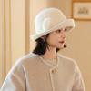 Herbst und Winter neuer Woll-Eimerhut Retro-Beckenhut Muse elegantes Promi-Temperament Geschenkhut