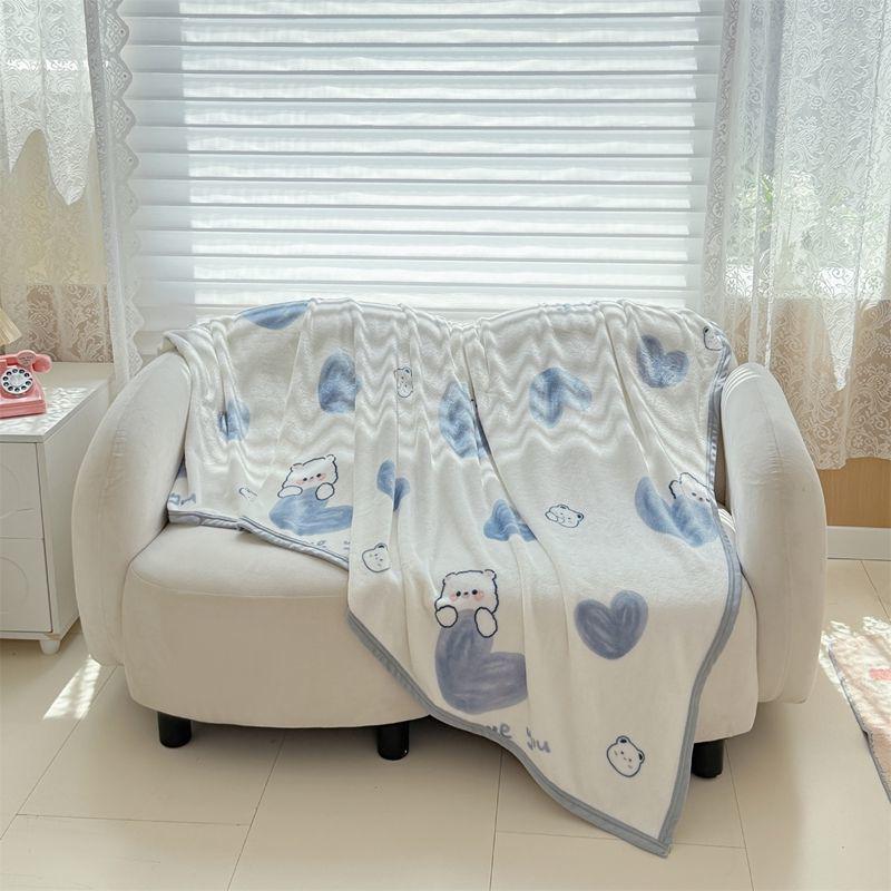 Thickened Double-Sided Fleece Blanket: Versatile Bed Coverlet & Sofa Throw for All Seasons