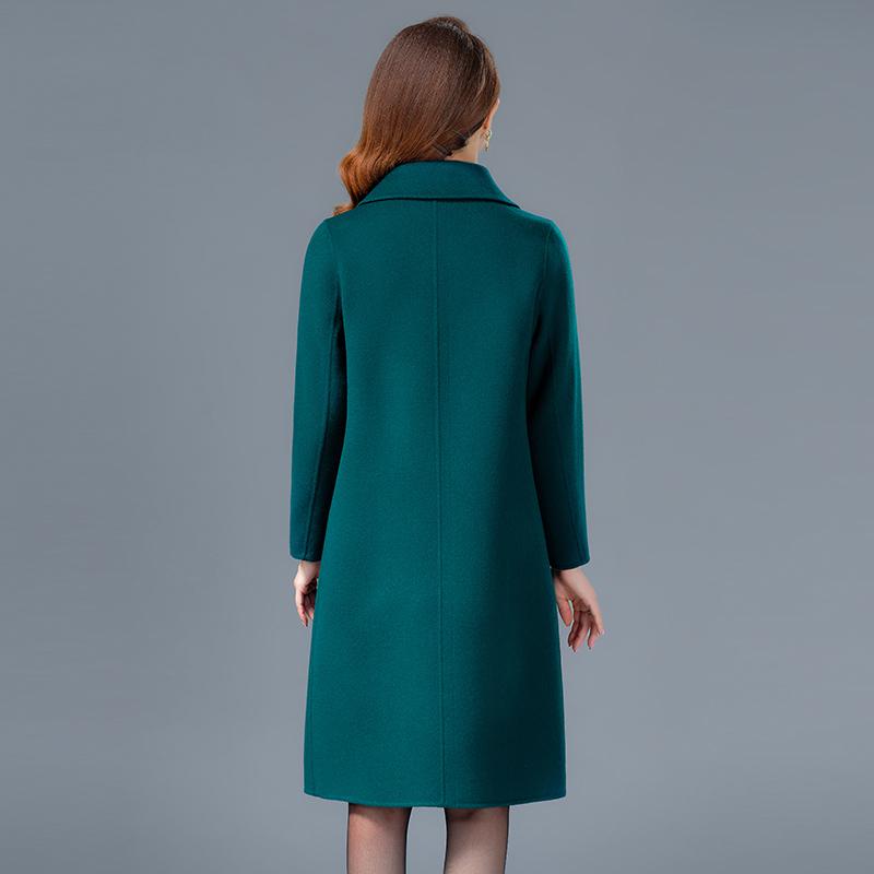 Doppelseitiger Wollmantel für Damen - Herbstkollektion 2026, Eleganter Slim Fit für Mütter mittleren Alters