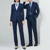 Troyman Navy Blue Wool Business Suit Set