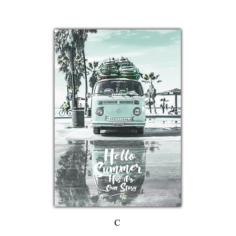 Seascape Canvas Painting Seagull Wall Pictures Ocean Art Prints Scandinavian Murals Mint Green Posters Living Room Decoration