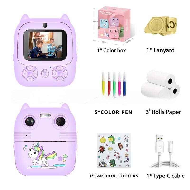 Children's Polaroid print camera high definition photo video gift box toy