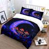Fantasy Moon and Mushrooms Set Soft Comfortable Duvet Cover Bedding Set Included 1*Duvet Cover & 2*Pillowcases Gift