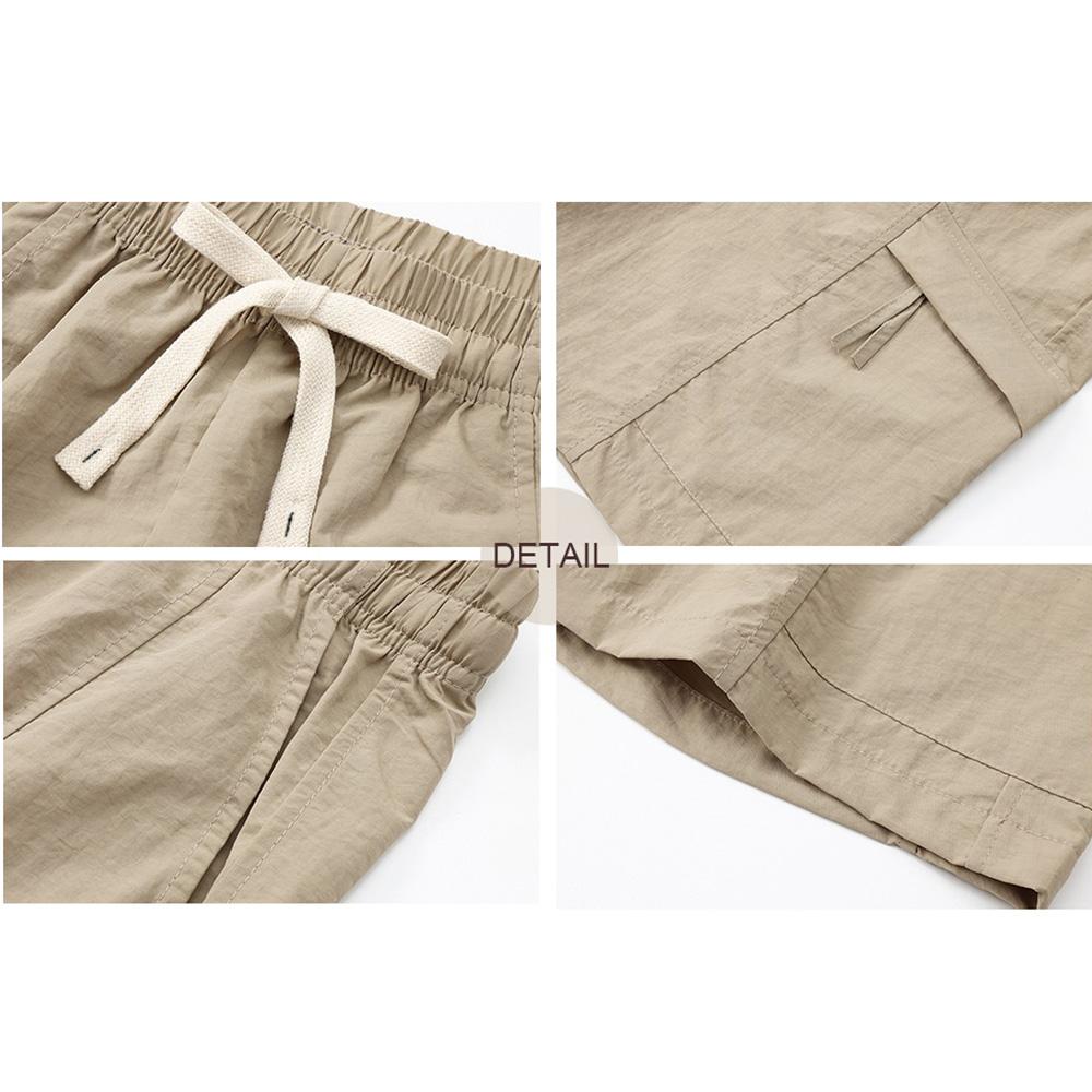 Zomer Heren Cargo Broeken IJszijde Ademende Korte Broeken Elastische Taille Effen Kleur Koel Gevoel Korte Broeken Mode Streetwear