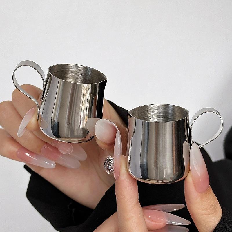 12,5/30ml Mini Koffiemelk Opschuimkan Latte Art Melkopschuimer Kan Roestvrij Staal Maatkan Pot
