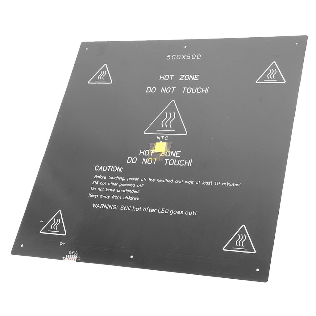 3D Printer Heated Bed 24V 350W High Power Aluminium Alloy 500x500mm 3D Printer Hotbed Platform