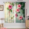 Set Of 2 Jit Vivid Hibiscus Floral Curtains Polyester Curtain Home Decor Holiday Window Room Darkening Made With Rod Pocket