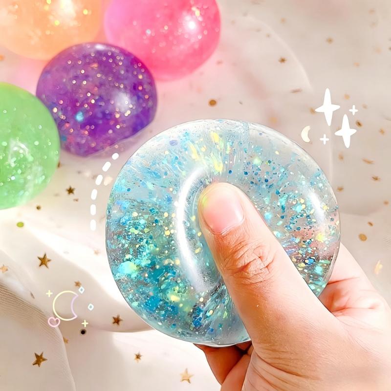 Slow Rising Maltose Colorful Aurora Fidget Squishes Slow Rebound Squishy Stress Ball Soft Venting Stress Ball Squishy Toys