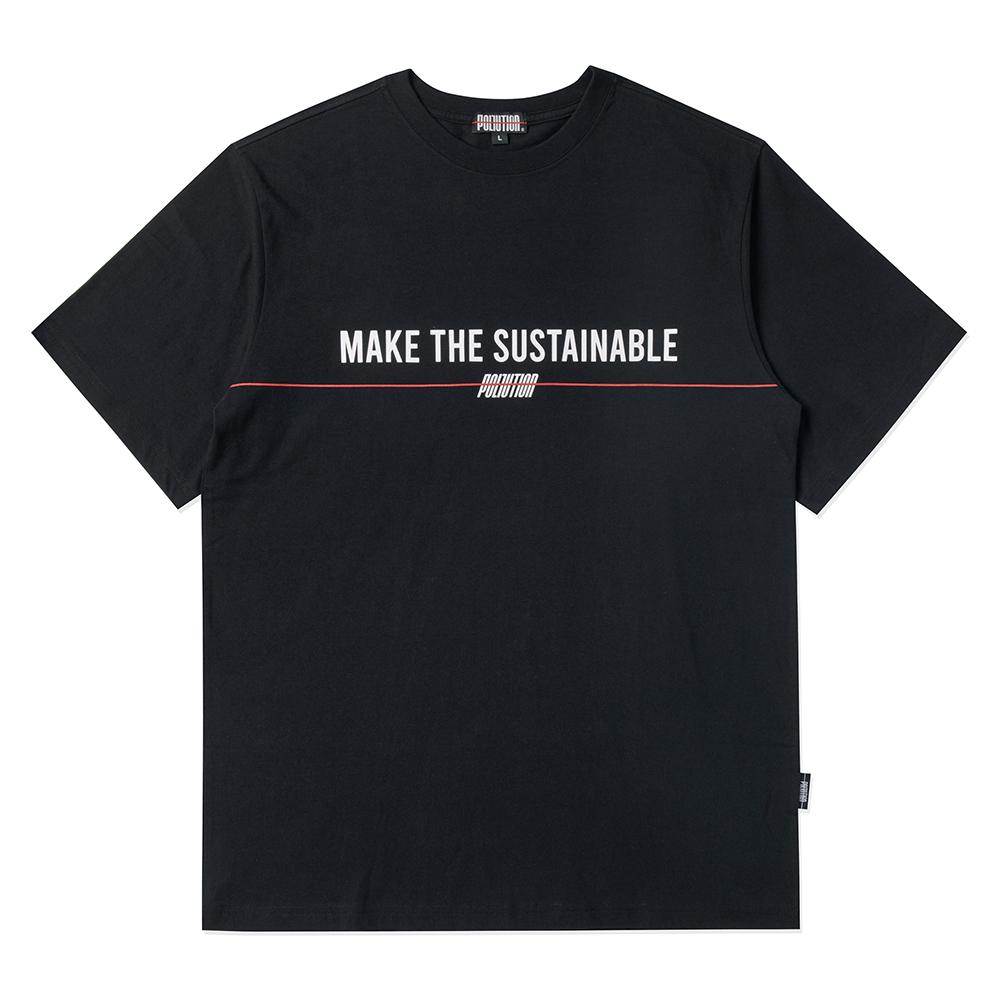 POLLUTION Xamo Graffiti Half T-Shirt(Puncmts001_Bk)