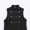 Womens Stand Collar Knotted Button Vest Casual Layering Sleeveless Top Street Style 2026
