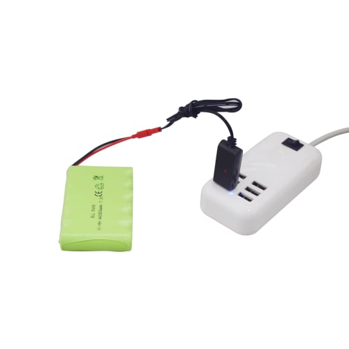 2PCS 7.2V 2800mAh AA Rechargeable NiMH Batteries with JST-2P Plug and USB Charging Cable, New Version for TR-211, TR-212, TR-215, and 550 RC Excavator