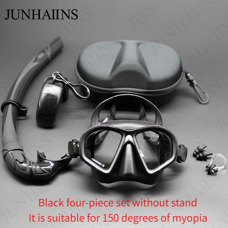 Low Volume Freediving Snorkeling Mask Anti-Fog Tempered Glass Soft Silicone Myopia Available Scuba Diving Goggles for Men Women