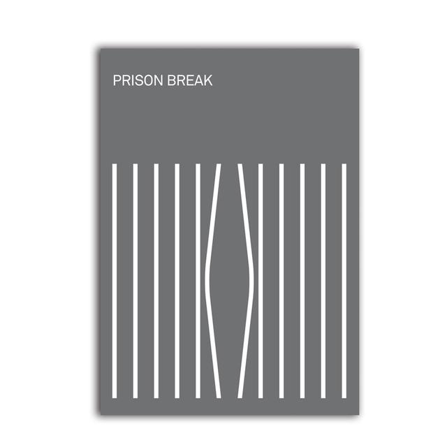 TV-Serie Wandkunst, Leinwandgemälde, Prison Break Friends, TV-Theater, Poster, Drucke, Wanddekoration, ästhetische Heim- und Raumdekoration 21cm×30cm No Frame gray