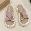Fashion NEW 7CM Heels Wedge Slides Sandals Women Casual Outdoor Slippers Female Summer Non Slip Beach Slipper Walking Chunky Shoes Woman