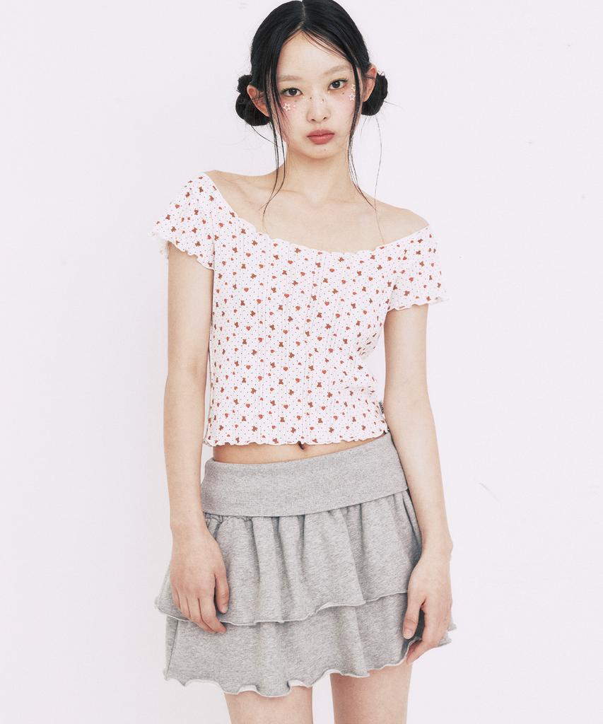 YOUHEE Cancan Jersey Skirt_Melange Gray