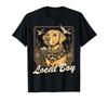 Local Boy Yellow Lab Hunting Dog Swamp Scene Sunset Vintage T-Shirt