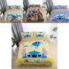 Adorable 3d Cartoon Stitch Anime Comforter With Matching Duvet Cover And Pillowcase