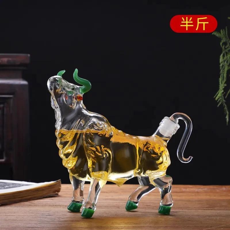 

Утолщенное бычье стекло пузырчатая бутылка Креативный крафт графин для виски Семейный подарок для напитков стекло