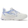 Li Ning Cushioning Slip Resistant Abrasion Resistant Low top Running Shoes Women's White Blue ARLS008-2