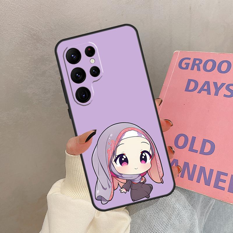 Muslim Arabic Hijab Girl Case For Samsung Galaxy S25 Ultra S20 S21 S22 S24 S23 Ultra S9 S10 Plus S25 FE Cover Coque