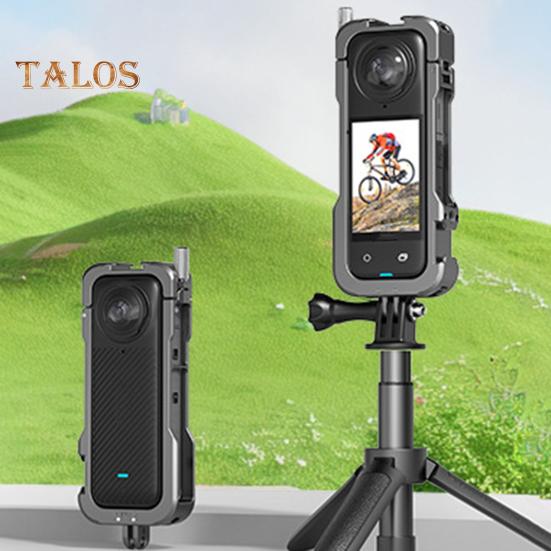 Action-Kamera-Videokäfig, Schutzrahmen, stoßfest, schlagfest, einfach zu installierender Metall-Schutzrahmen, Kamerakäfig-Zubehör für Insta360 X4