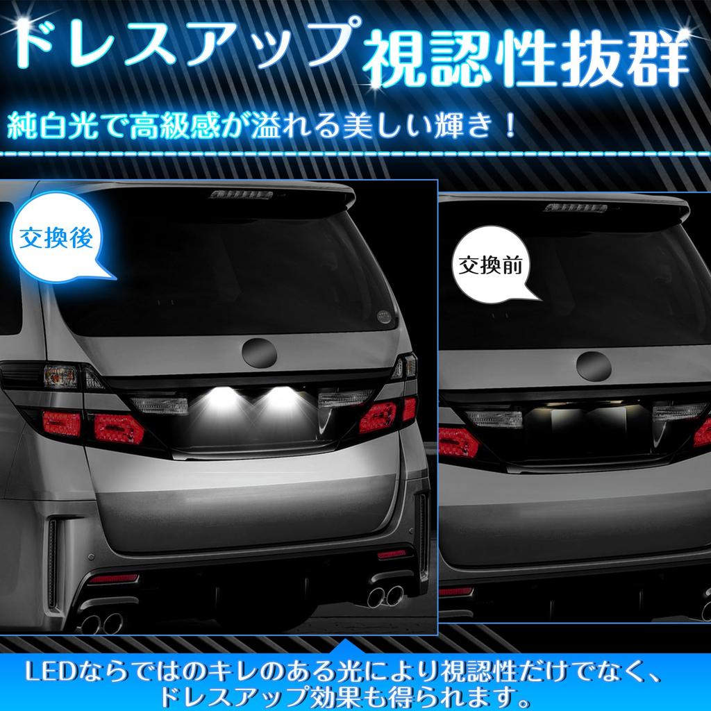 NEIFILES LED License Plate Light for Toyota Prius 30 Prius Alpha 40 and 20 Series Scion Lexus IS300 Sportcross Wagon of Series, Series, C-HR, RAV4,