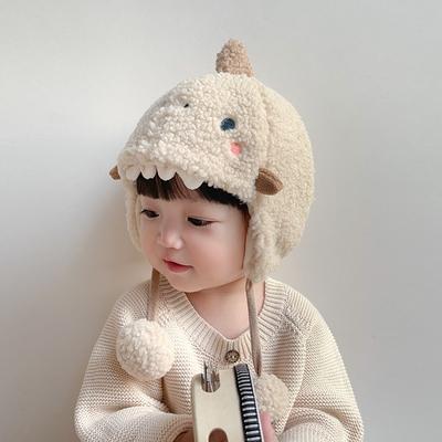 Autumn and Winter Baby Plush Hat Men and Women Children Cute Super Cute Ear Hat Warm Windproof Pullover Hat Baby Hat