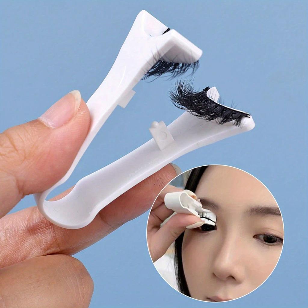 1 Stück Weißer Magnetischer Saug-Wimpern-Clip, Kompakt und Tragbar V-förmiger Clip Leicht zu Tragen, Ein Must-Have Schönheitswerkzeug für Anfänger