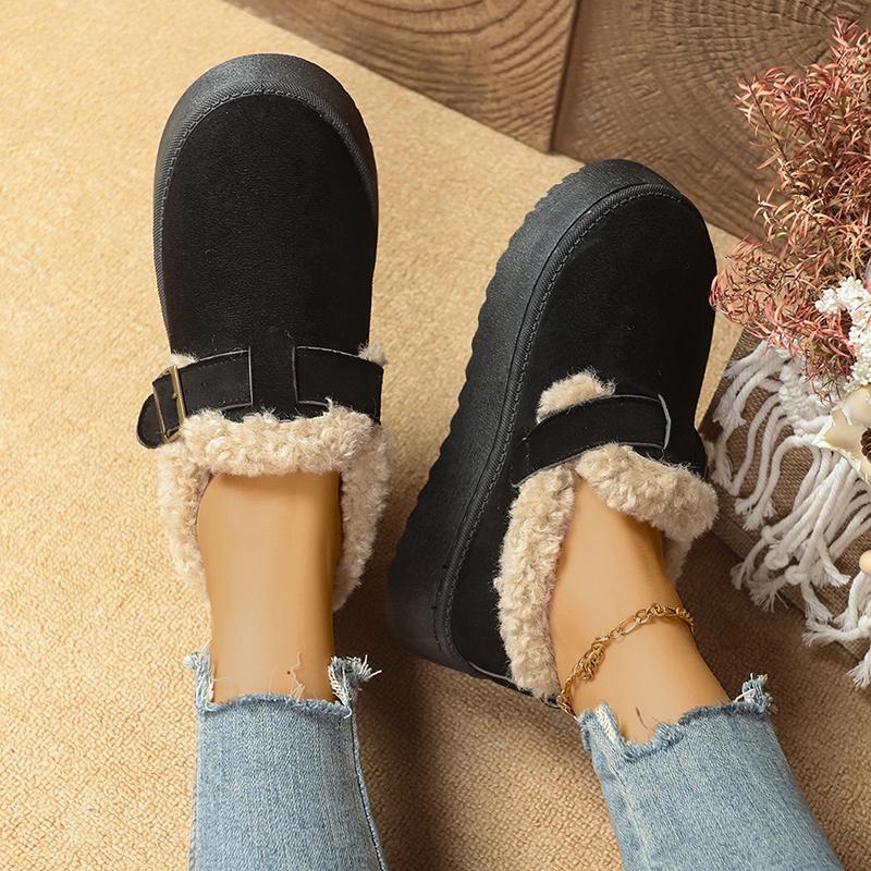 Fashion 2025 New Winter Women Thickened Fluff Boots Comfortable Outdoor Flat Platform Boots Women Plush Fashion Retro Cotton Shoes Women