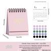 2027 Morandi English Mini Desk Calendar - Simple Style, Portable Desktop Ornament.