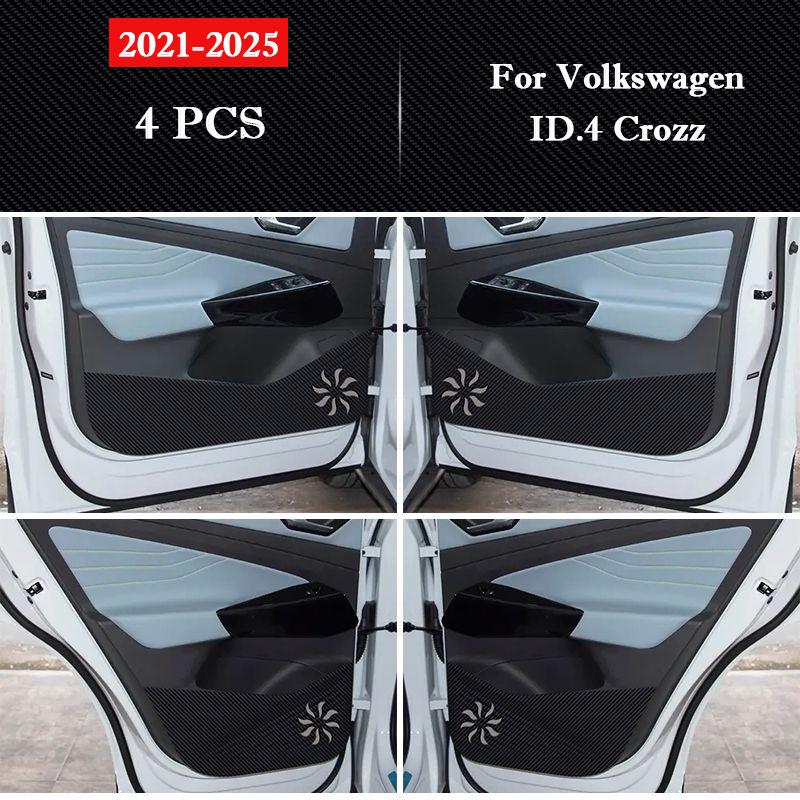 For Volkswagen ID.4 Crozz 2026-2026 Car Door Anti Kick Pad Protection Sticker Carbon Fiber Scratch Resistant Film Accessories