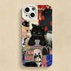 Vintage Cat Drinking Tea Pattern Phone Case For iPhone 17 16 15 14 13 12 11 Pro Max XS X XR 7 8 Plus 16E 17 Air Matte Soft Cover