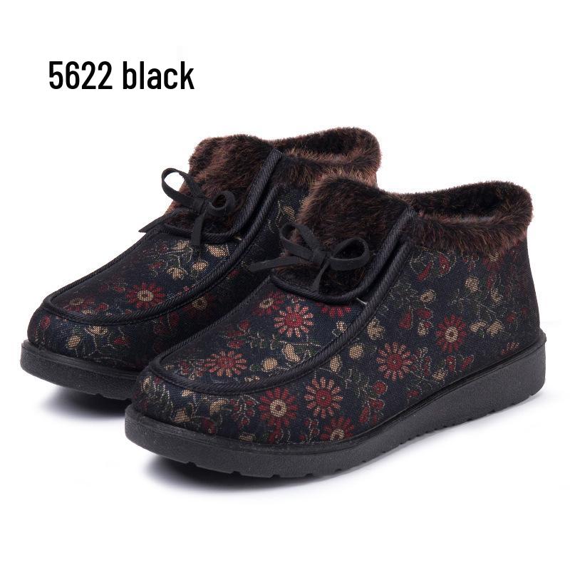 

Женские зимние туфли из пекинской ткани: Мягкая подошва, Удобные, Плюс бархат, Теплые хлопковые ботинки 43