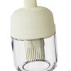 Glass Bottle And Silicone Brush, Measuring Container, Honey/Sauce