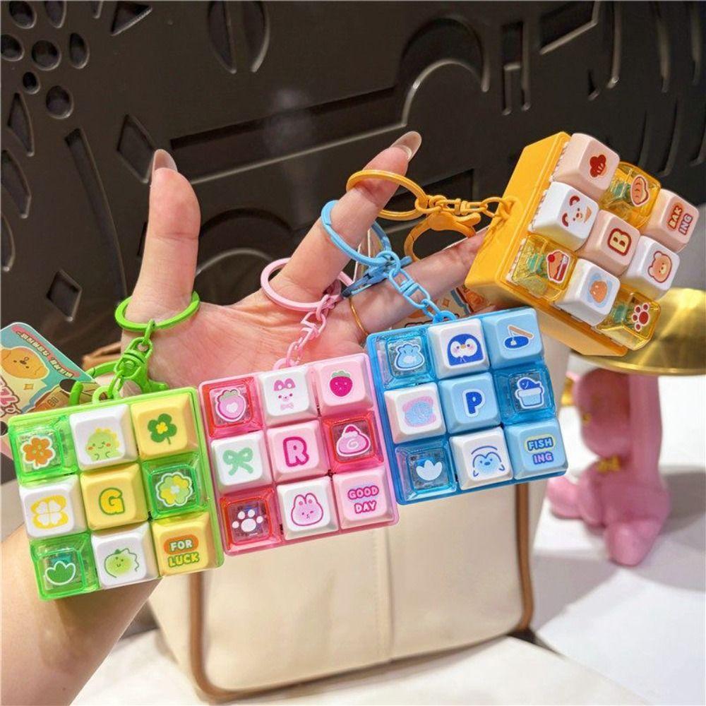 Leuchtender Mechanischer Tastatur Schlüsselanhänger Elektronischer Fingerspitzentaste Schlüsselanhänger Finger Spielzeug