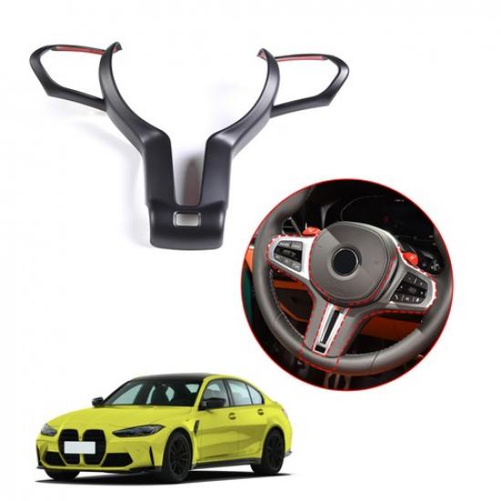 Matte Black Steering Wheel Frame Cover Trim Decor For BMW M3 M4 M5 X5 X6 X3