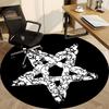 1pc Monster Pattern Office Round Area Rug,  Mat Suitable For Office, Under Office Chairs Bedroom Living Room Home Decor, Room Deco