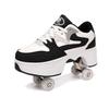 Kinder Rollschuh-Sneaker mit Doppelrollen für Jungen / Mädchen Verformbare Schuhe Rollschuhschuhe