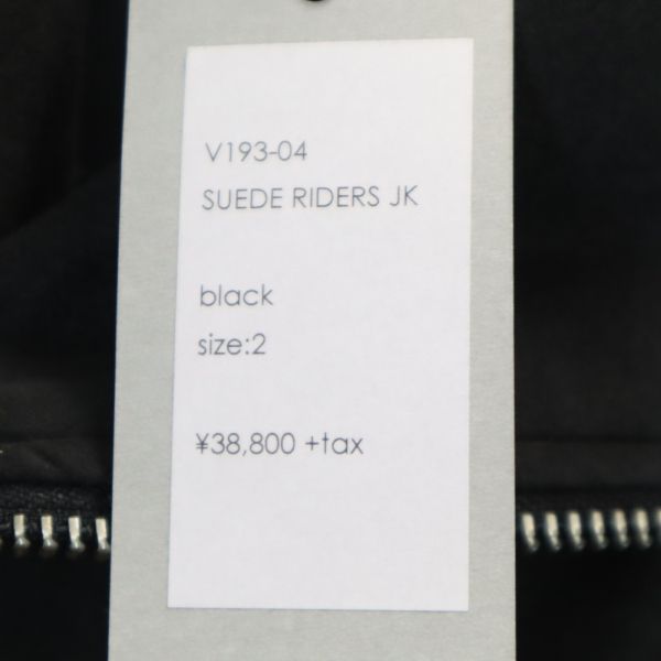 unused VAST222 19AW made in Japan suede Riders jacket 2 black Men's Used