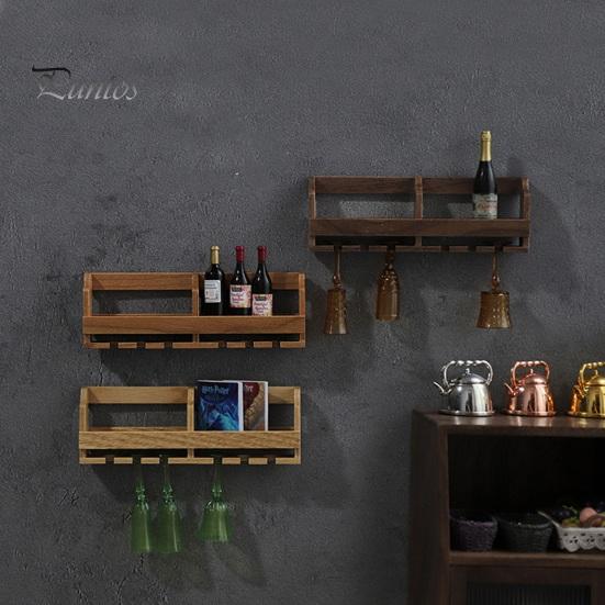 1:12 Dollhouse Miniature Wine Bottles Shelf Fruit Box Set Wall Mounted Display Durable Natural Material Smooth Finish Perfect Collectible Gift for