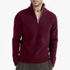 Herbst Herren Strickpullover Warme Pullover Einfarbig Halbreißverschluss Freizeitpullover Schlank V-Ausschnitt Langarm Herren Sweatshirts Winter Tops