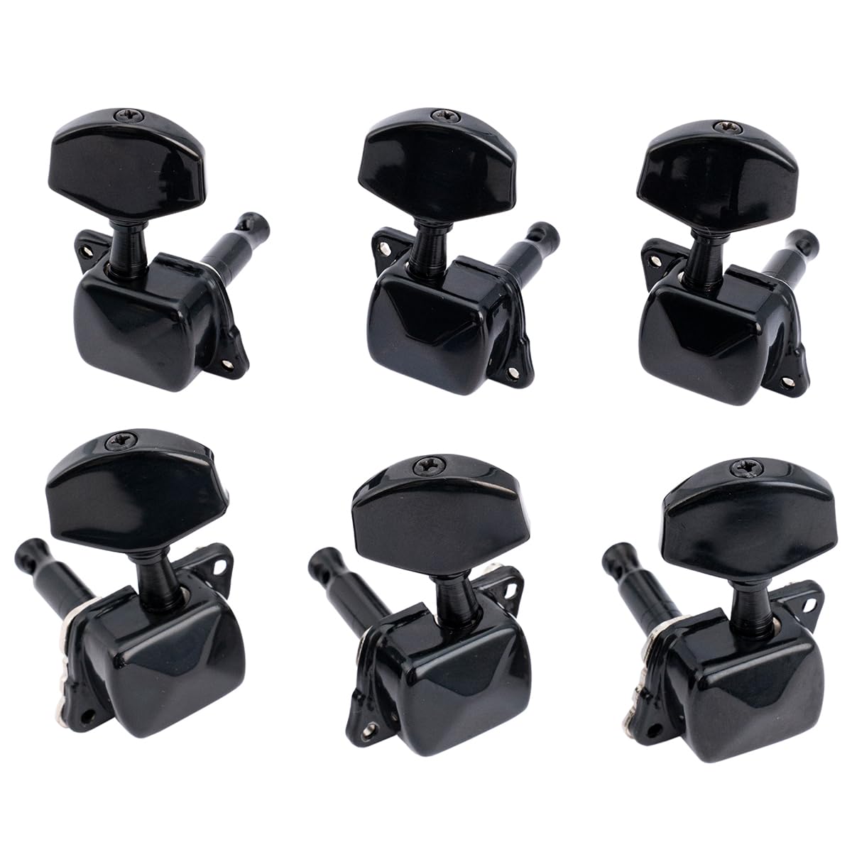 Musiclily Pro Guitar Tuning Pegs for Black 3L+3R Electric/Acoustic Guitars, чёрный