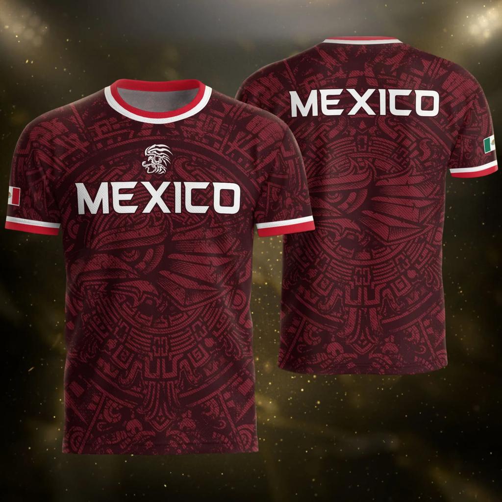 Men's National Team Supporter Soccer Jersey Short Sleeve Mexico Football Casual Top Fan Shirt for World Cup