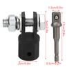 Scissor Jack Adapter Scissor Jack Socket Adapter Heavy Duty Chrome Vanadium Steel 1/2inch for Double Hole Scissor Jacks