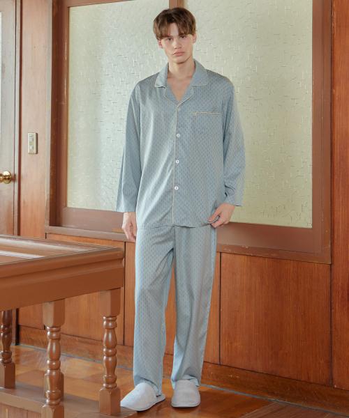 [May Flower] Barley Long Sleeve Modal Cotton Men's Plus Size Pajama Set [Shipped from Korea] 100% Authentic
