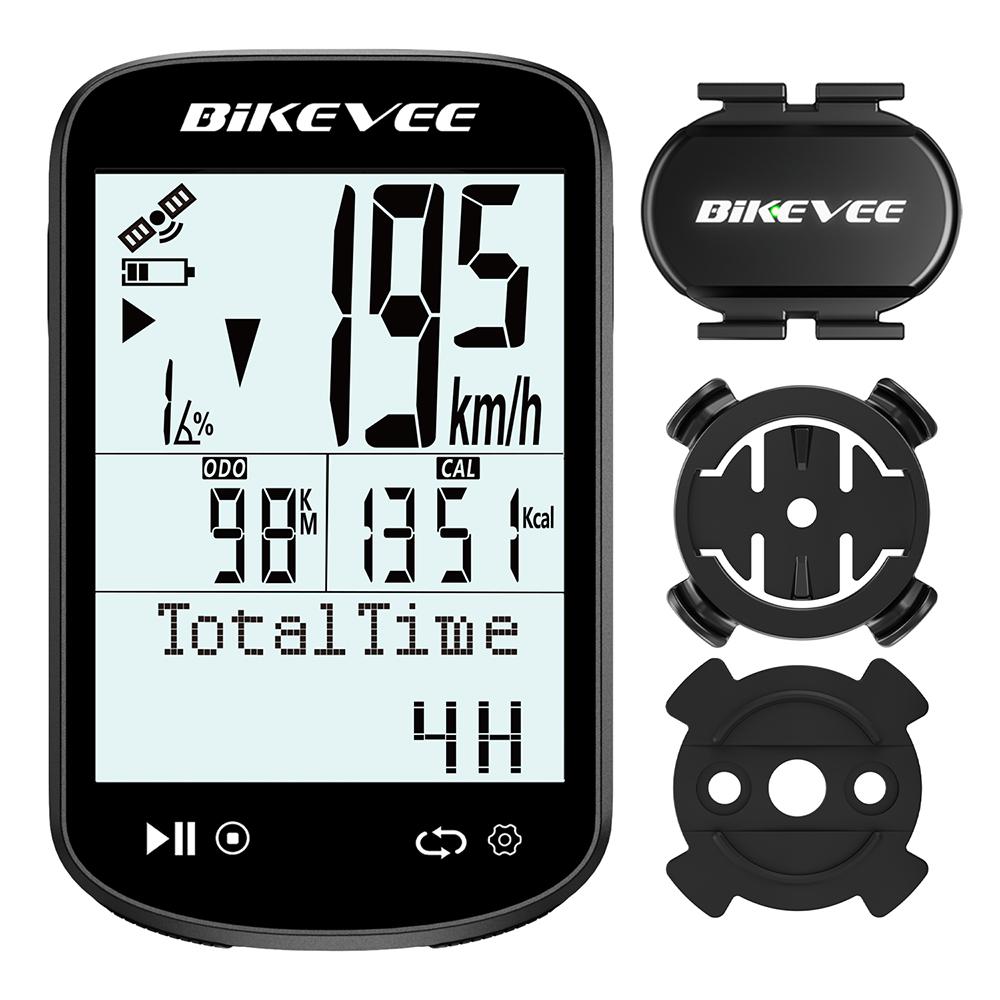 Neuester 2,6" 5,4 Bluetooth ANT+ Kabelloser GPS Fahrradcomputer Smartes Cycling Kilometerzähler Tacho Tracker mit Trittfrequenz-Geschwindigkeitssensor